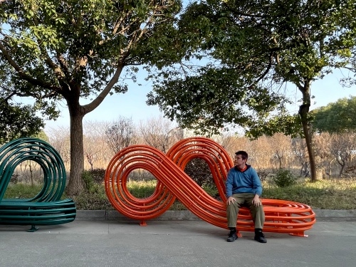 Cursive LA and and Folded LA benches